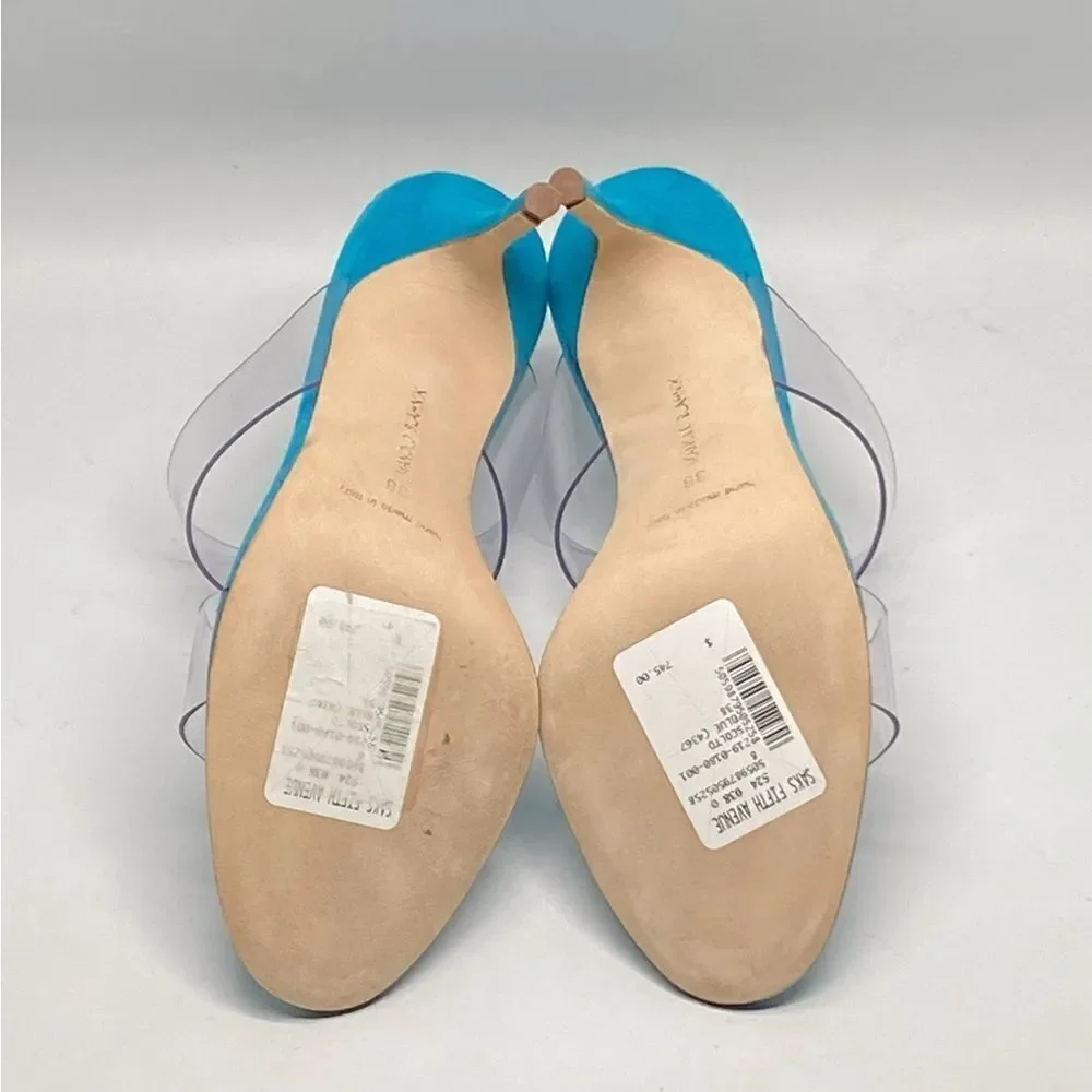 Manolo Blahnik Scolto 90MM PVC Mules size 38
